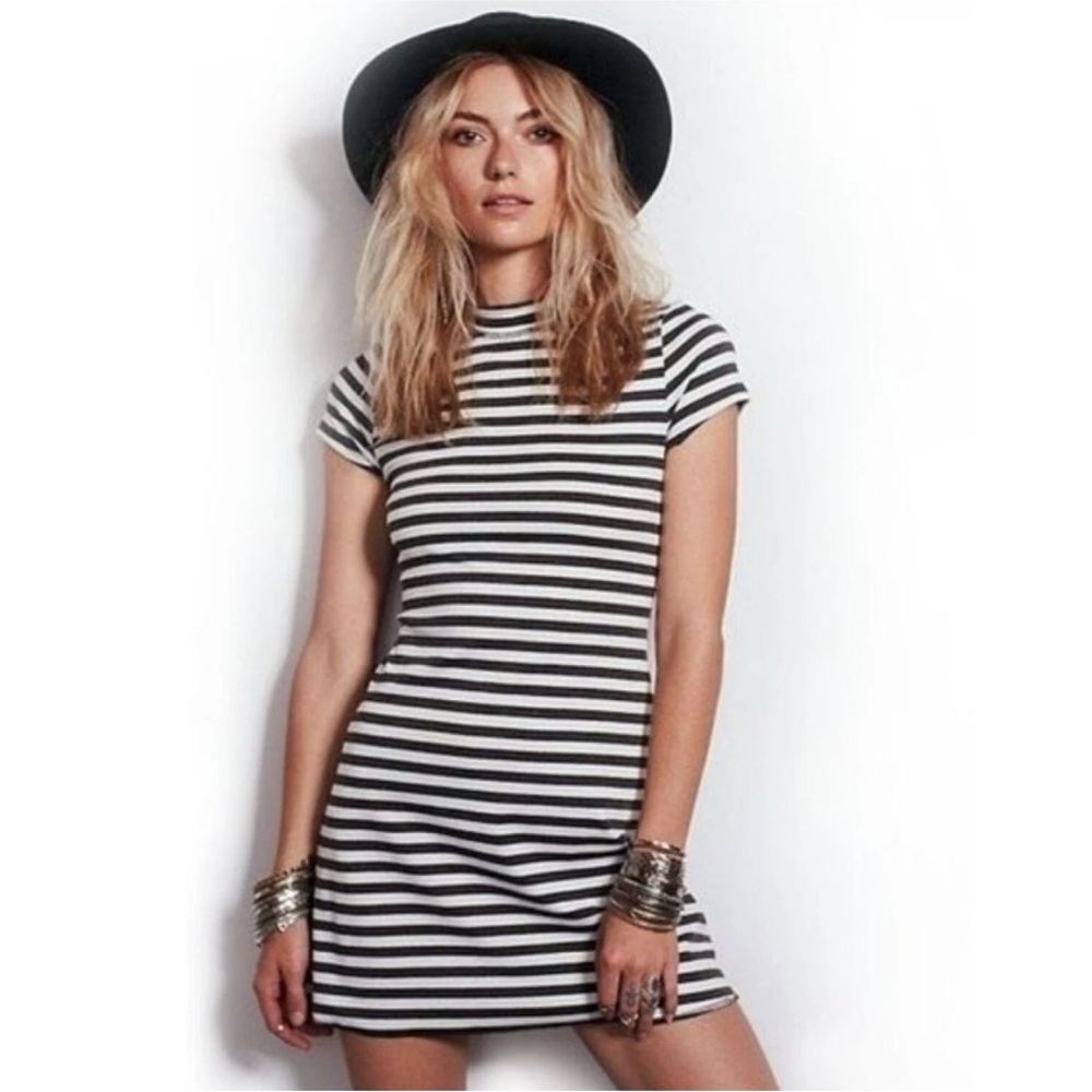 EUC Free People Beach On the Line Striped Mini Dress